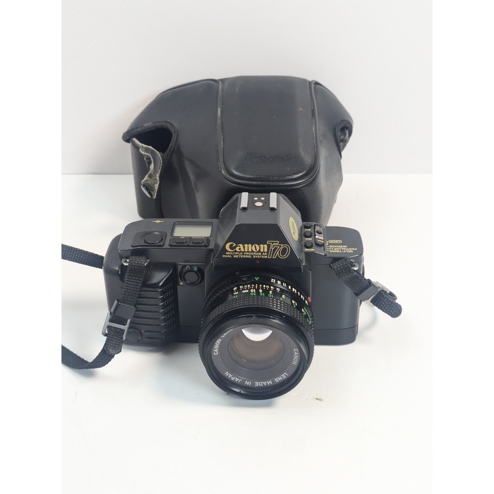 Canon T70 Camera 35mm SLR with Canon FD 50mm 1:1.8 Lens